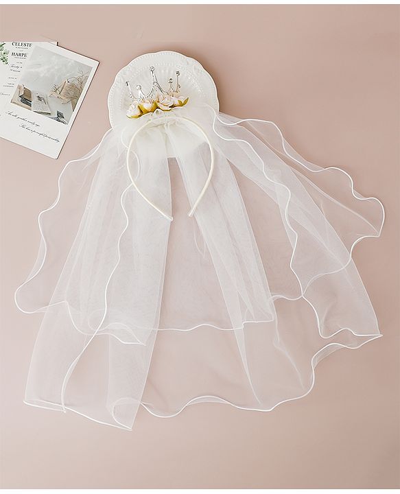 Babyhug Hair Bands With Applique Free Size - Beige