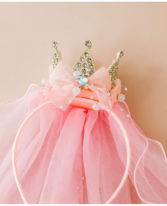 Babyhug Hair Bands With Applique Free Size-Pink