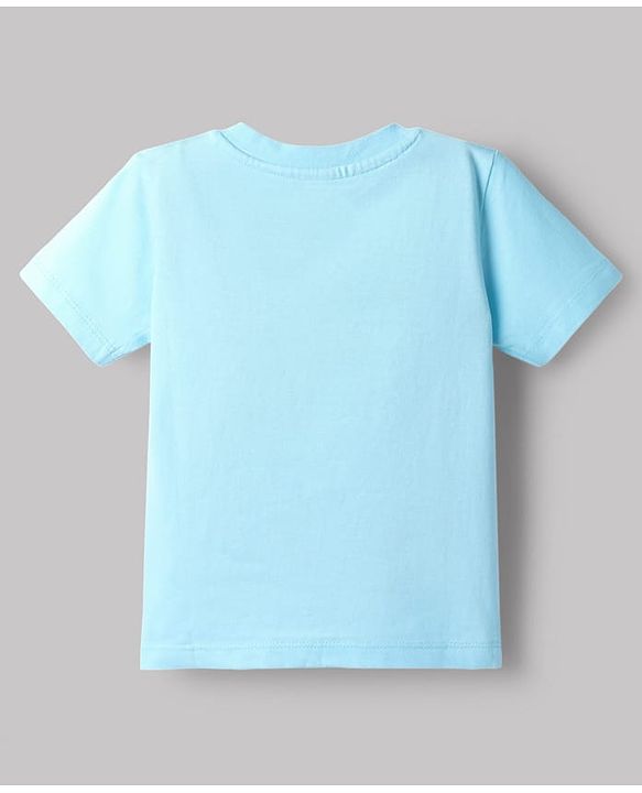 Babyhug Disney Single Jersey Knit Half Sleeve T-shirt With Mickey Mouse Graphics Pack of 2 - Blue & Light Blue