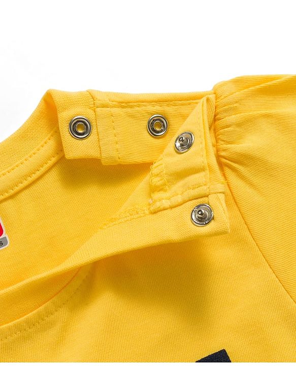 Babyhug 100% Cotton Knit Half Sleeves T-Shirt & Pyjama Night Suit With Text & Floral Print - Yellow