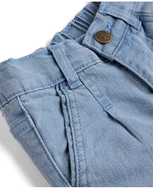 Pine Kids Denim Woven Full Length Washed Jeans - Light Blue
