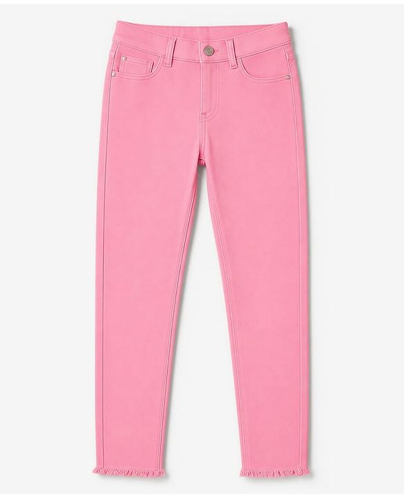 Pine Kids Denim Woven Ankle Length Solid Jeggings - Pink