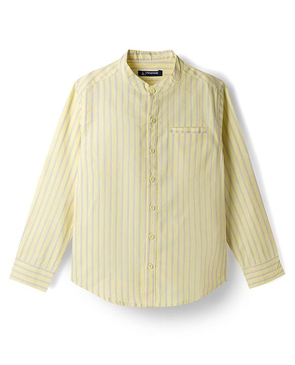 Pine Kids Cotton Woven Full Sleeves Striped Shirt - Multicolor