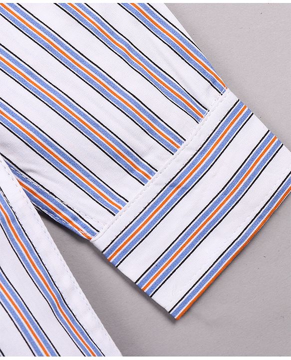 Pine Kids Cotton Woven Striped Shirt & T-Shirt - Multicolor