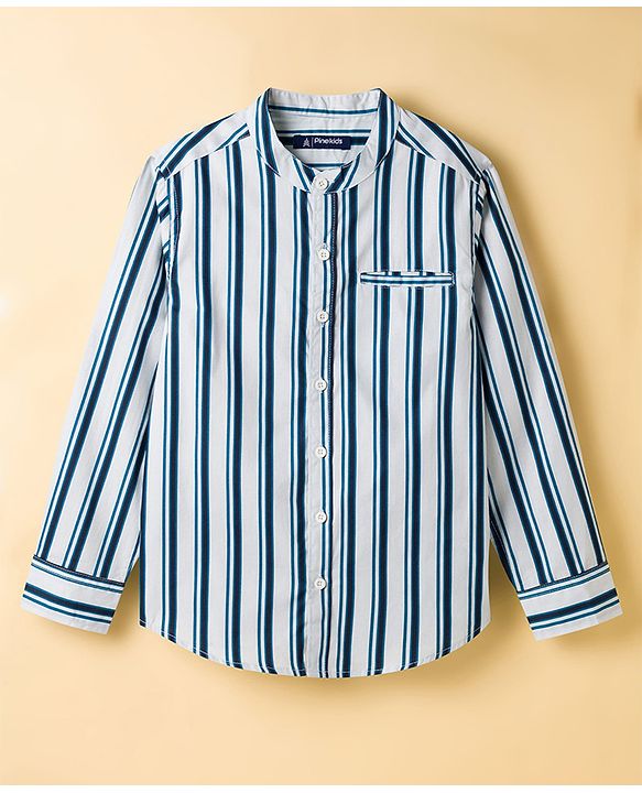 Pine Kids Cotton Woven Full Sleeves Striped Shirt - Multicolor