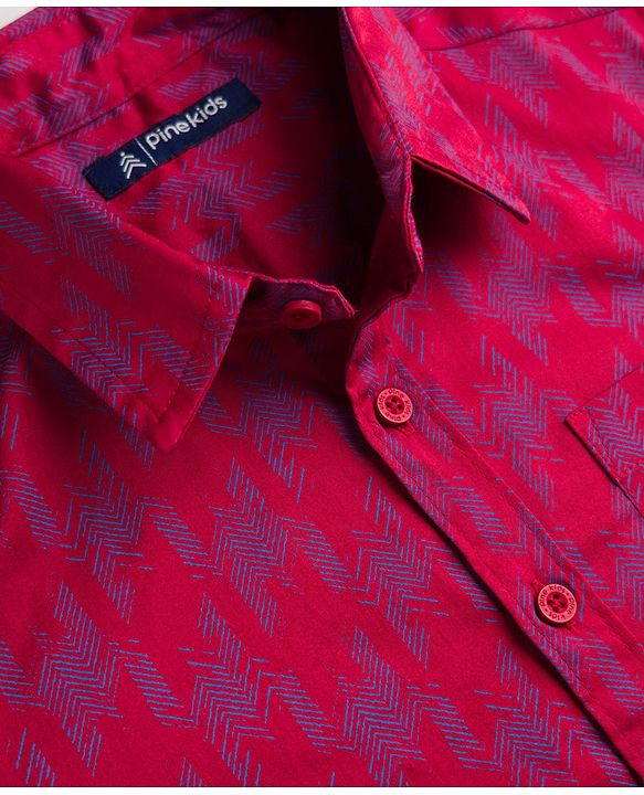 Pine Kids Cotton Woven Checks Shirt & Printed T-Shirt - Multicolor