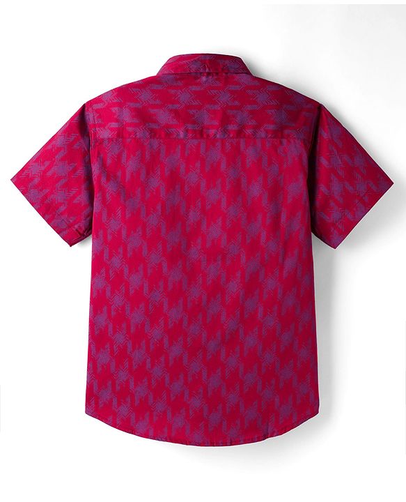 Pine Kids Cotton Woven Checks Shirt & Printed T-Shirt - Multicolor