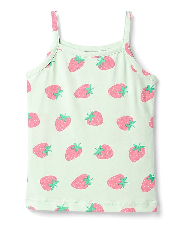 Babyhug 100% Cotton Single Jersey Knit Sleeveless Fruits Printed Slips Pack of 3 - Peach Yellow & Light Blue