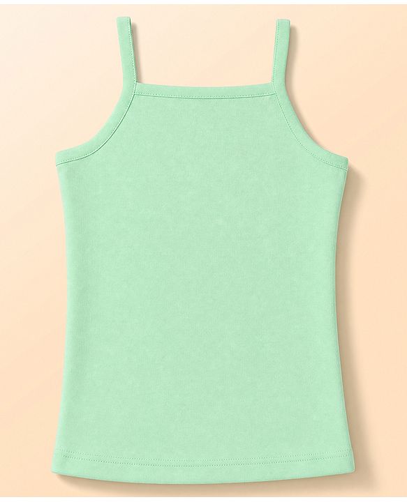Babyhug 100% Cotton Knit Sleeveless Floral & Birds Printed Slips Pack Of 3 - Light Green Pink & White