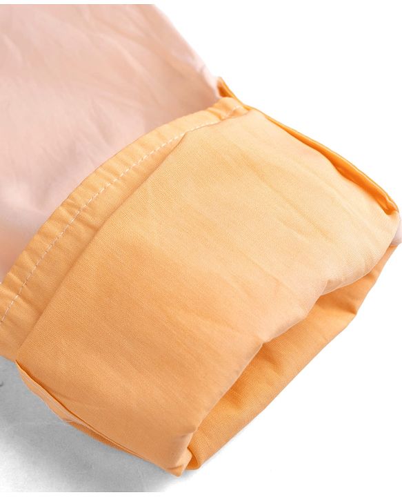 Pine Kids Cotton Woven Full Sleeves Solid Mandarin Collar Shirt with Ombre Effects-  Orange