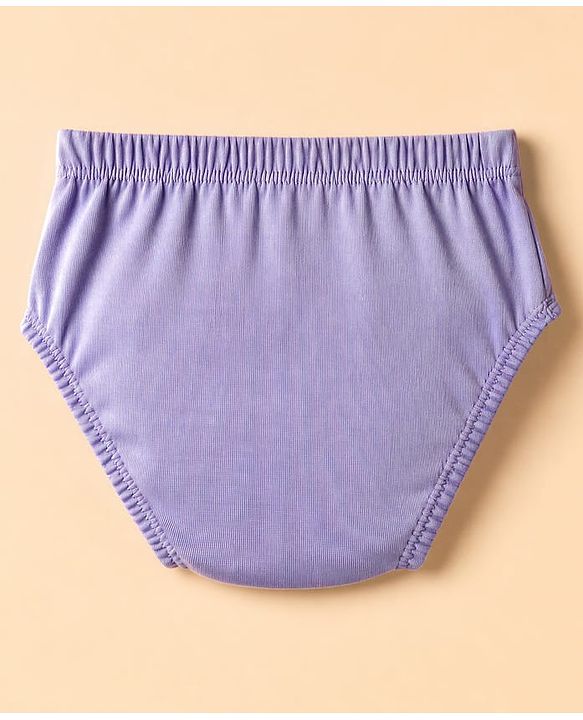 Babyhug 100% Cotton Knit Briefs With Animal Print Pack of 3 - Light Green, Lavender & White