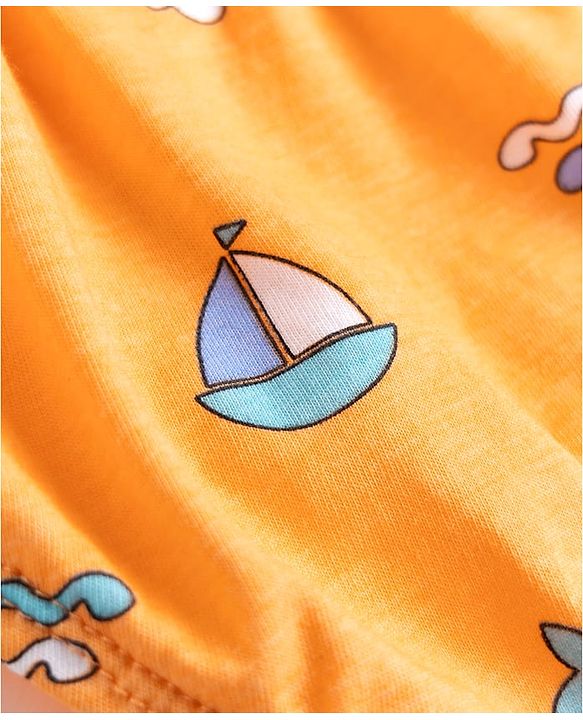 Babyhug 100% Cotton Knit Striped & Sea Life Printed Briefs Pack Of 3 - Multicolor