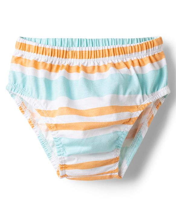 Babyhug 100% Cotton Knit Striped & Sea Life Printed Briefs Pack Of 3 - Multicolor