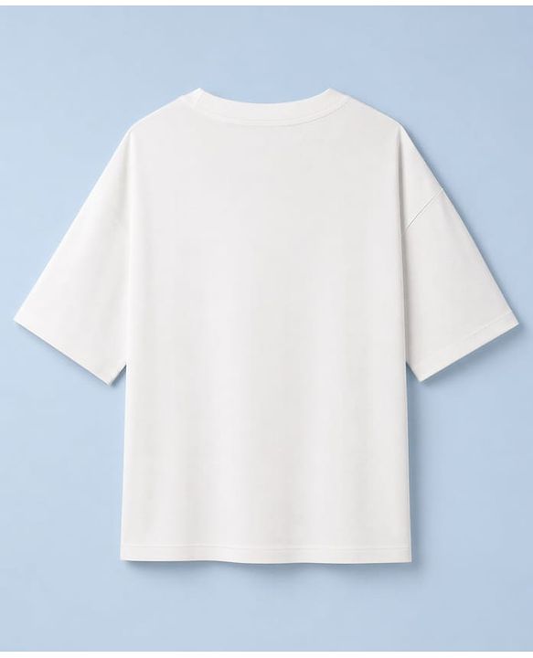 Pine Active Knit Drop Shoulder Half Sleeves T-shirt With Melbourne Text Graphic - White