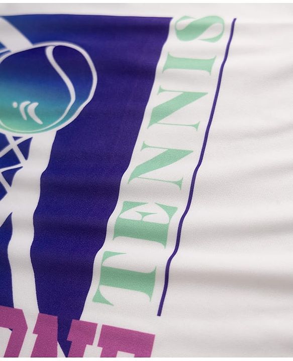 Pine Active Knit Drop Shoulder Half Sleeves T-shirt With Melbourne Text Graphic - White