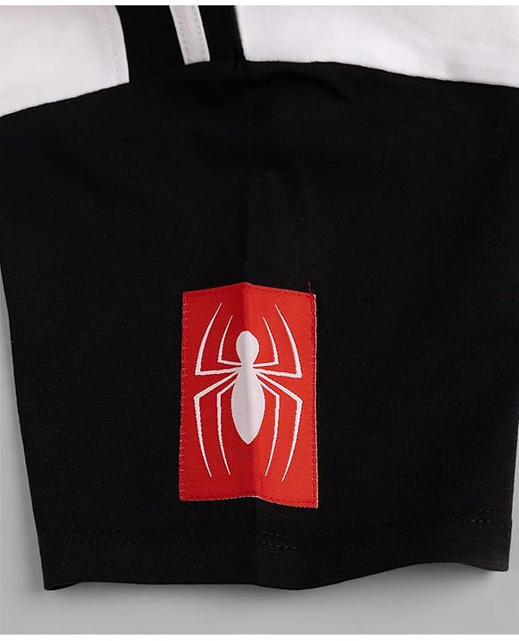 Pine Kids Marvel Single Jersey Knit Half Sleeves T-Shirt with Spider-Man Graphics - White