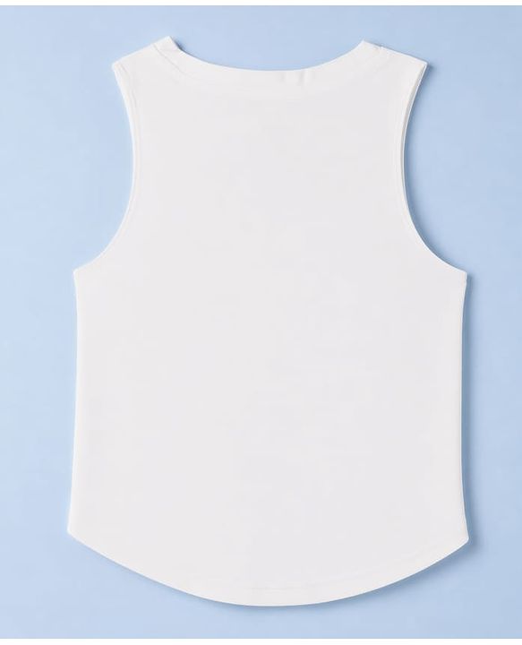 Pine Active Knit Sleeveless Volley Ball T-Shirt- White