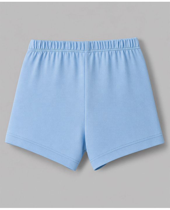 Babyhug 100% Cotton Knit Briefs Pack of 3 - Navy Blue, White & Light Blue