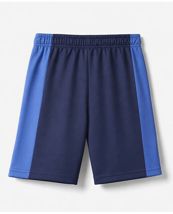 Pine Active Knit Half Sleeves T-Shirt & Shorts With Text Print - Blue