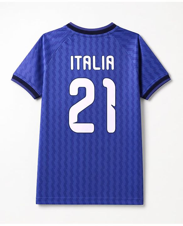 Pine Active Knit Half Sleeves T-Shirt & Shorts With Text Print - Blue