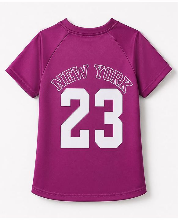 Pine Active Knit Half Sleeves Tee With Shorts Set With Text Print - Pink