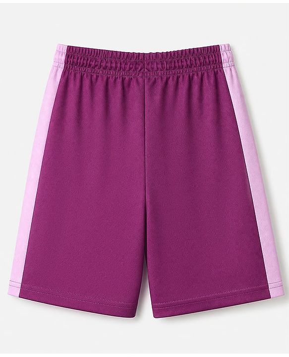 Pine Active Knit Half Sleeves Tee With Shorts Set With Text Print - Pink