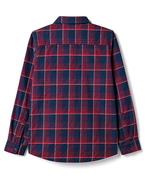 Pine Kids 100% Cotton Woven Full Sleeves Checked Shirt - Multicolor
