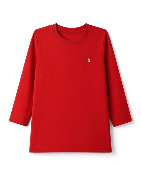 Pine Kids Cotton T-Shirts with Full Sleeves in Red for 4-5 Years