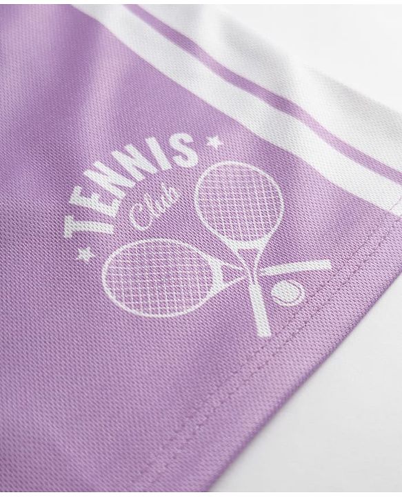 Pine Active Knit Above Knee Length Text Printed Shorts - Lavender