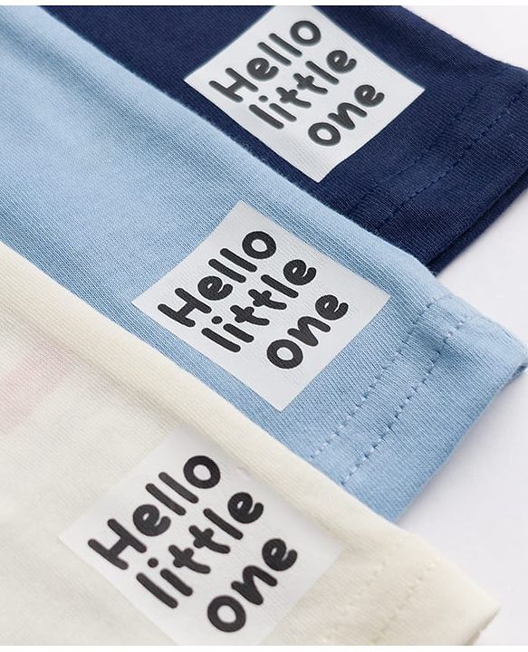 Babyhug 100% Cotton Single Jersey Knit Sleeveless Sando Pack of 3 - Blue,White, Light Blue