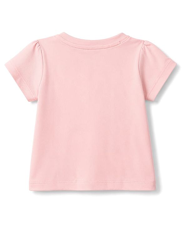 Babyhug Cotton Knit Half  Sleeves Polka Dots Printed T-Shirt & Shorts Night Suit - Light Pink