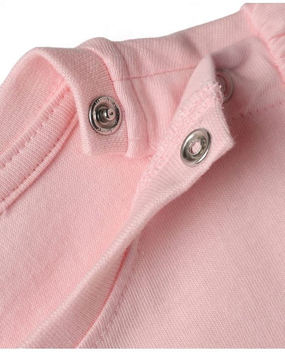 Babyhug Cotton Knit Half  Sleeves Polka Dots Printed T-Shirt & Shorts Night Suit - Light Pink