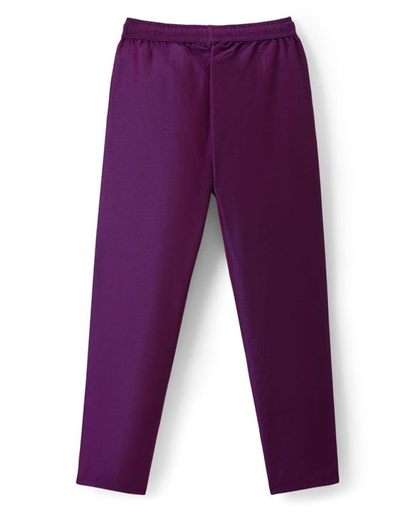 Pine Kids Woven Full Sleeves Floral Embroidered Kurta & Pyjama Set - Purple