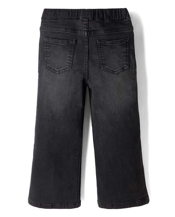 Pine Kids Denim Woven Full Length Jeans with Star Sequins in Black for 4-5 Years