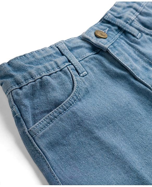 Pine Kids Denim Woven Above Keen Length Skirt -Light Blue