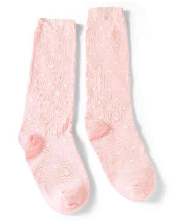 Pine Kids Cotton Knit Polka Dot Design Socks Pack of 3 - Pink Grey & Black