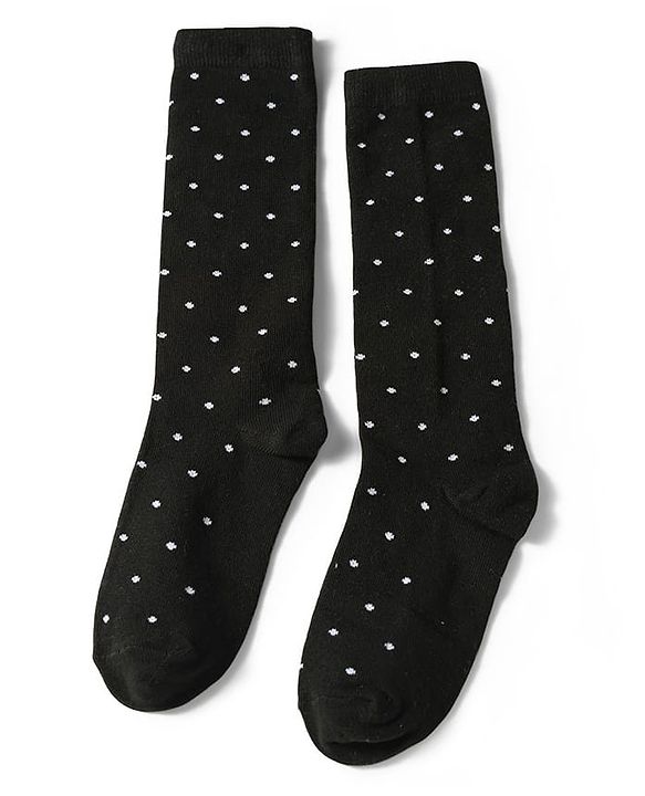 Pine Kids Cotton Knit Polka Dot Design Socks Pack of 3 - Pink Grey & Black