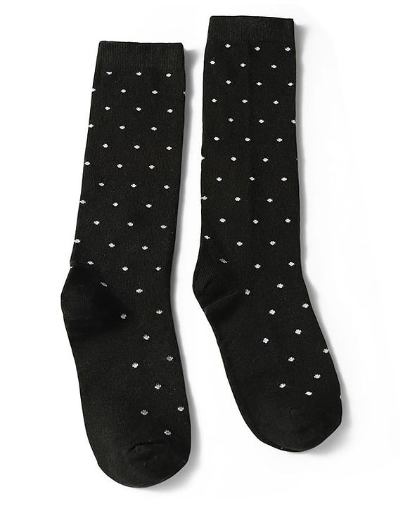 Pine Kids Cotton Knit Polka Dot Design Socks Pack of 3 - Pink Grey & Black