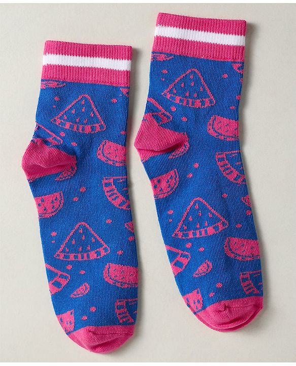 Pine Kids Knit Ankle Length Polka Dot Designed Socks Pack of 3- Multicolour