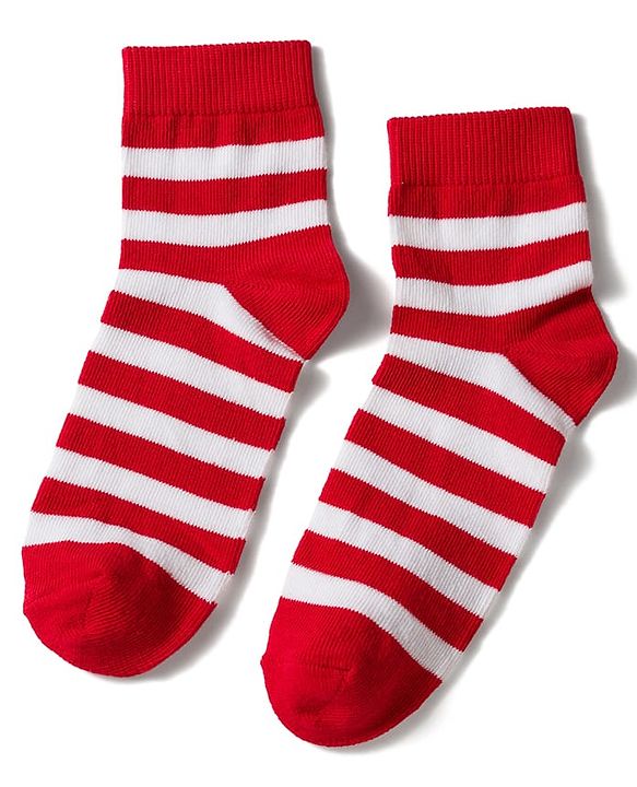 Pine Kids Knit Ankle Length Stripes & Heart Designed Socks Pack of 3- Multicolour