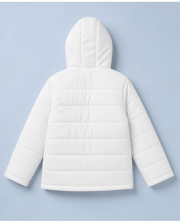 Pine Kids Woven Hoodies with Full Sleeves in White for 4-5 Years