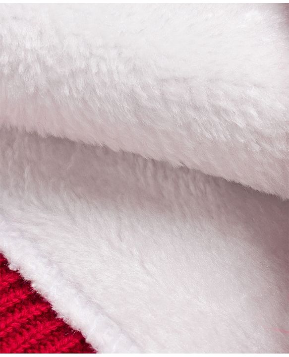 Babyhug Knit Full Sleeves Sweater Set with Snow Man Design - Red