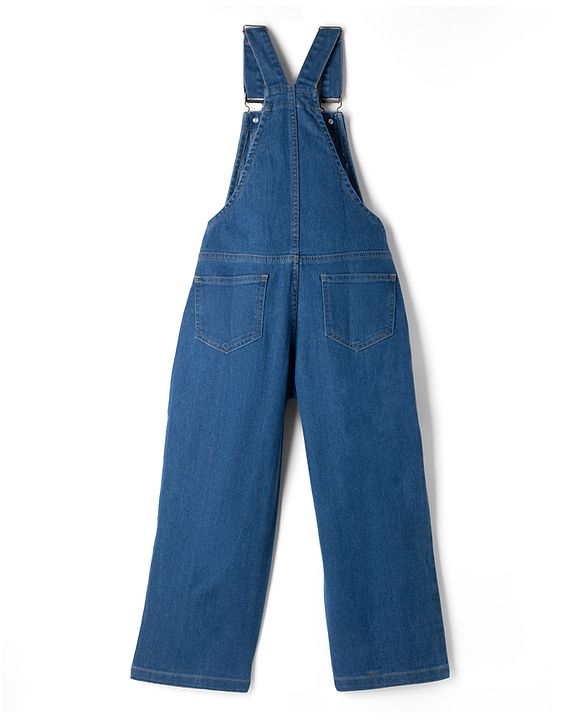 Pine Kids Cotton Woven Sleeveless Dungaree - Navy Blue