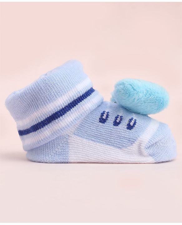 Cute Walk by Babyhug Socks With Large Bear Applique - Purple