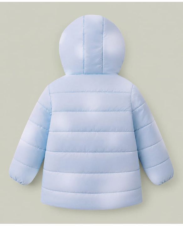 Pine Kids Woven Hooded Jacket with Full Sleeves - Blue
