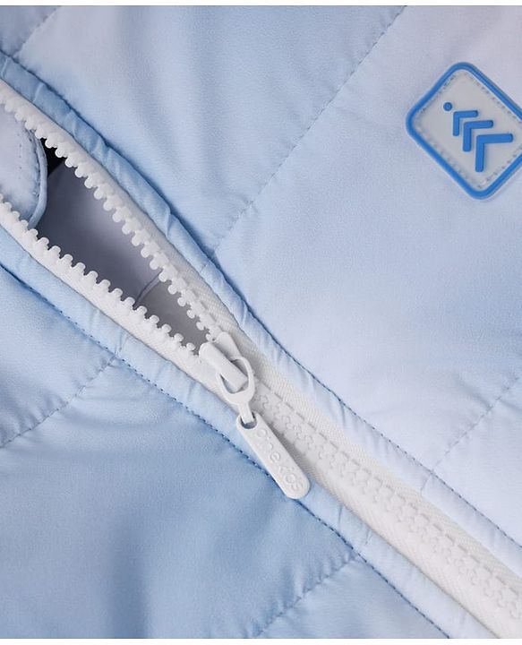 Pine Kids Woven Hooded Jacket with Full Sleeves - Blue