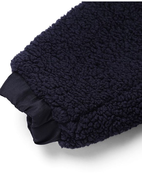 Pine Kids Woven Hooded Jacket with Full Sleeves - Navy Blue
