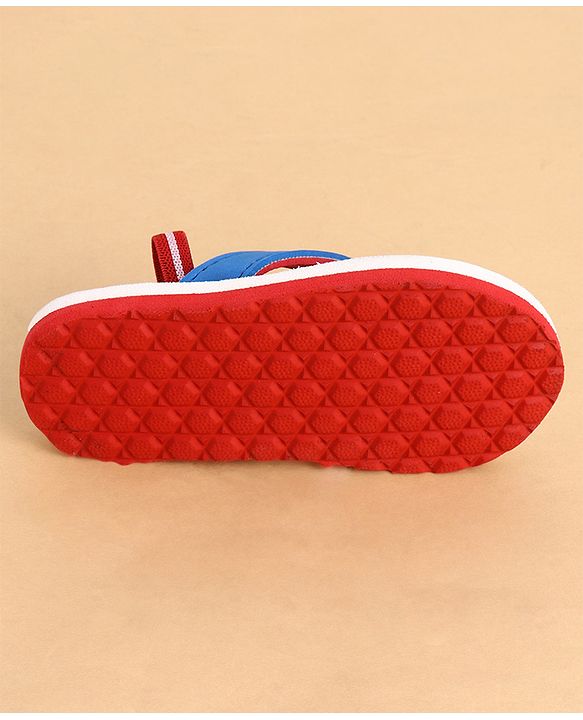 Cute Walk by Babyhug Back Strap Closure Vehicles Printed Flip Flops - Blue