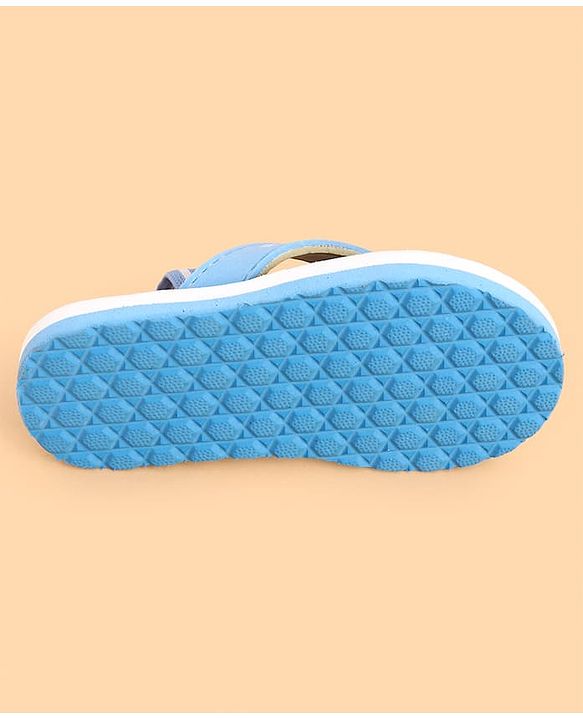 Cute Walk by Babyhug Back Strap Closure Flip Flops With Polka Dot Print - Blue