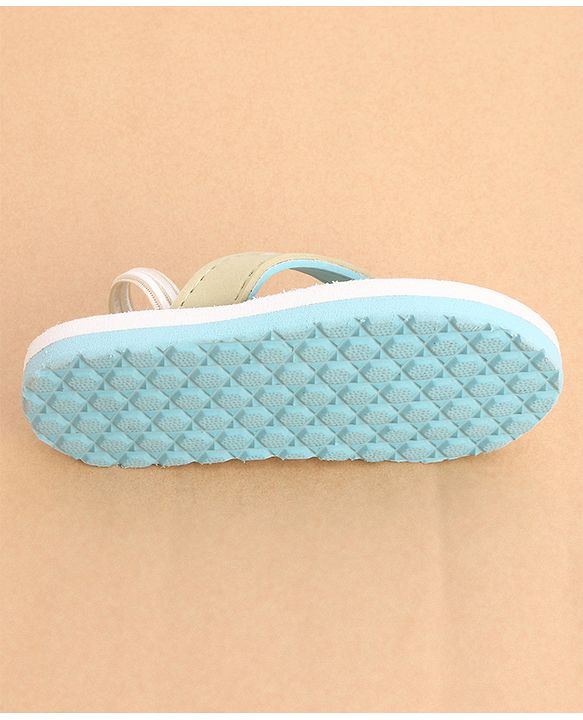 Cute Walk by Babyhug Back Strap Closure Star Printed Flip Flops - White